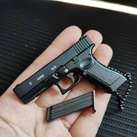 1:3 G17 Miniature Pistol Model Metal Toy Gun Detachable DIY Semi-alloy Keychain Pendant Ornaments Children's Toy