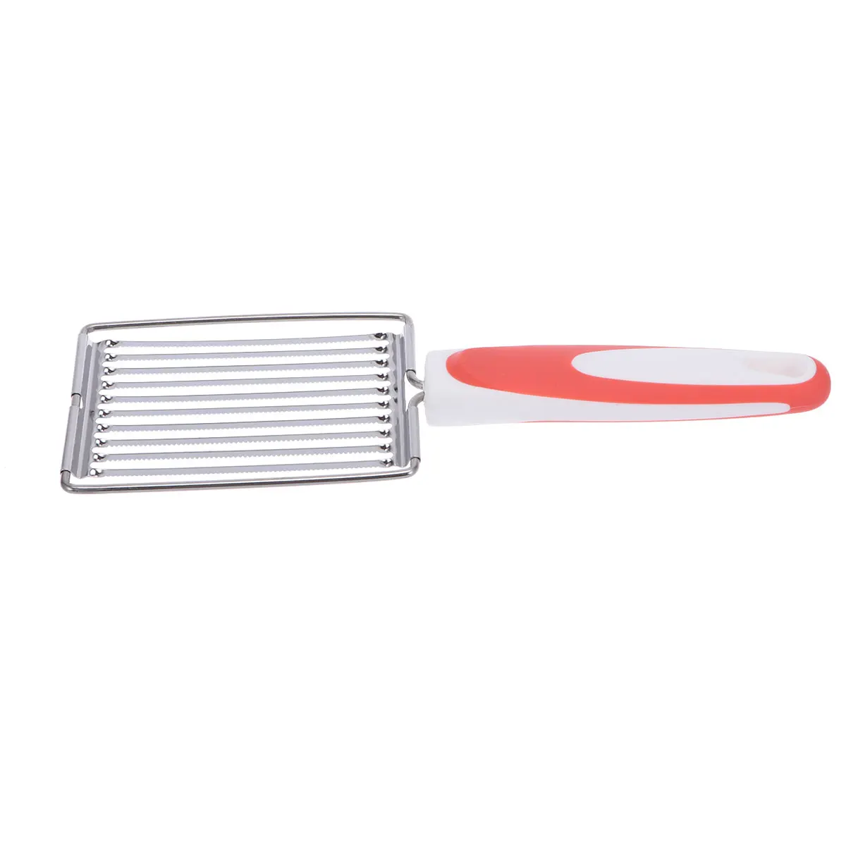 Cortador de acero inoxidable naranja antideslizante mango cómodo rebanador de cocina tomate vegetal fruta rebanador de cocina