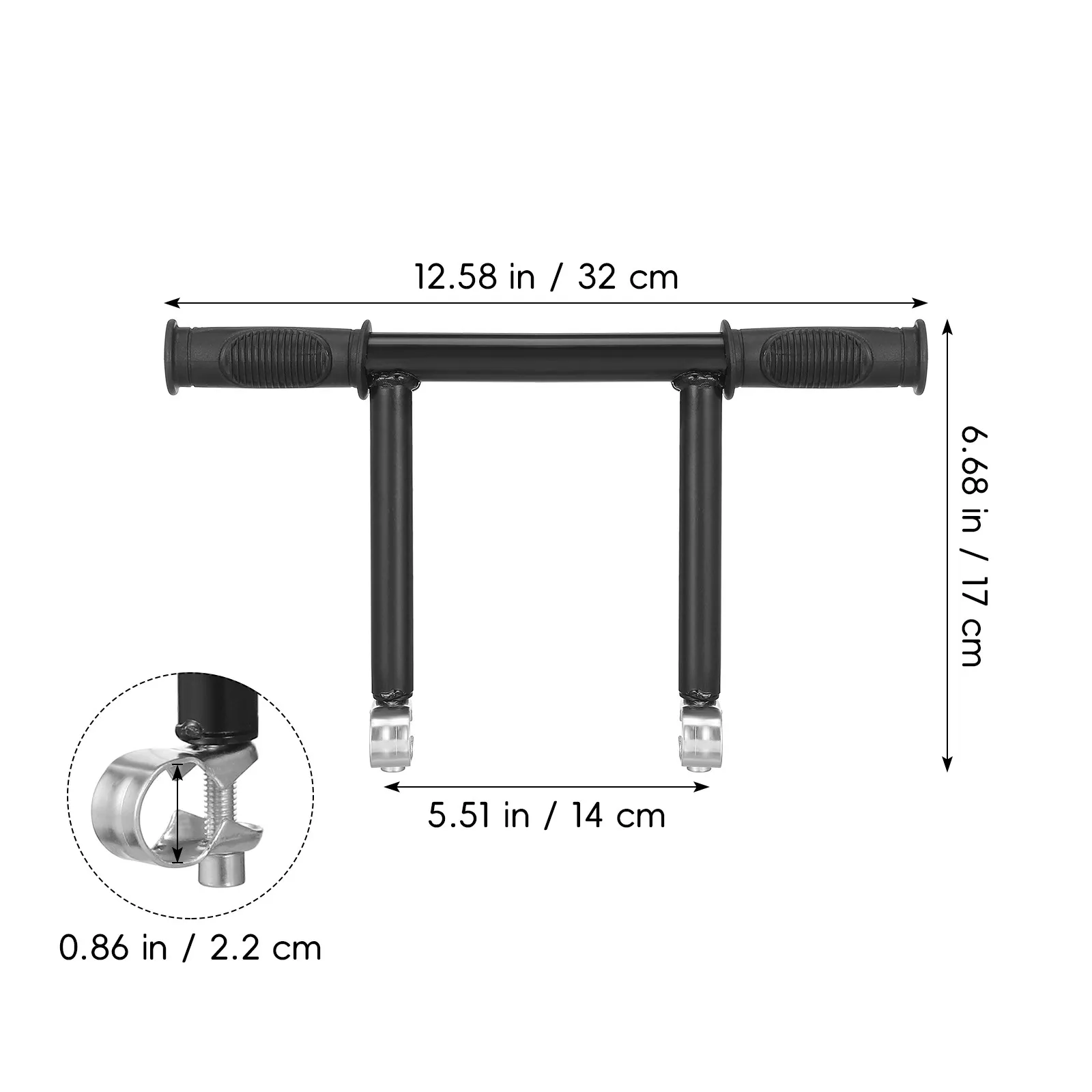 Universal Baby Stroller Handlebar Extender Adjustable Stainless Steel Handle for Comfortable Grip Ideal for Walking Shopping