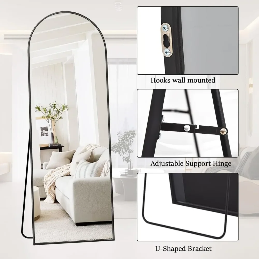 58"x18" Mirror Full Length Standing Hanging or Leaning Against Wall, Large Full Body Mirror Wall Mounted Mirror