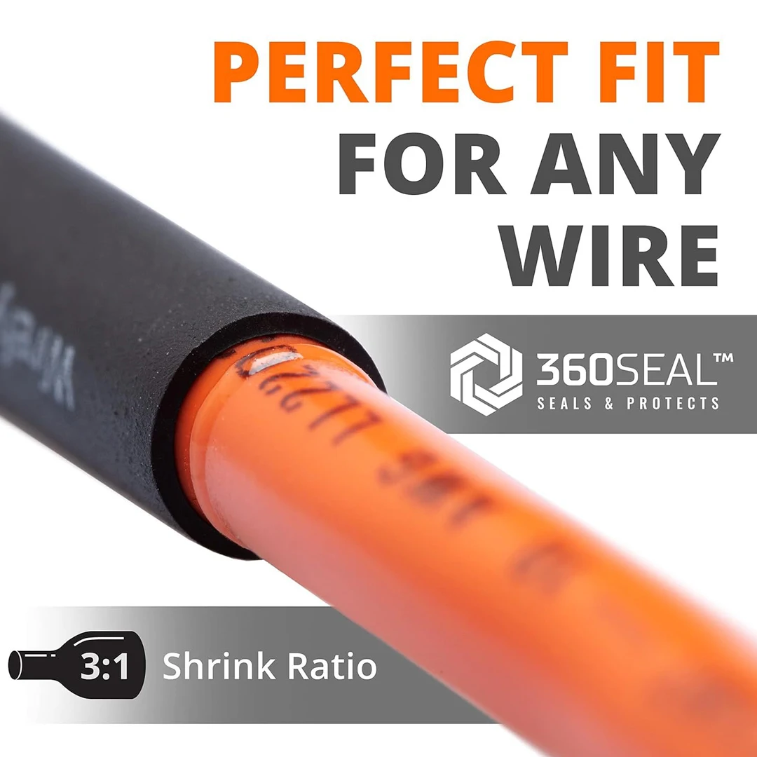 Double Layer Radiation-Crosslinked Polyolefin & Hot Melt Adhesive Heat Shrink Tubing - Insulation Waterproof Sealing Anti-Corros image 3
