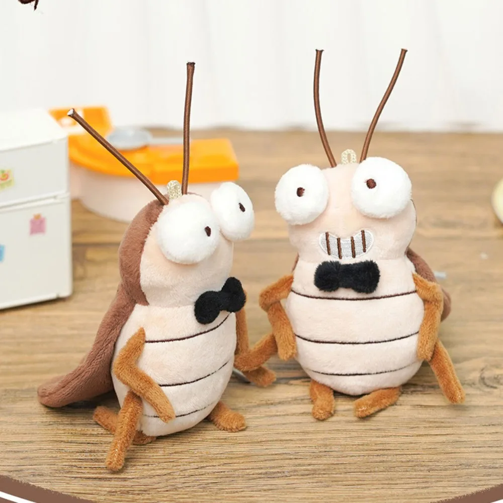 2024 Creative Plush Cockroach Keychain Plush Flying Cockroaches Couples Keyring Cute Backpack Accessory Gift