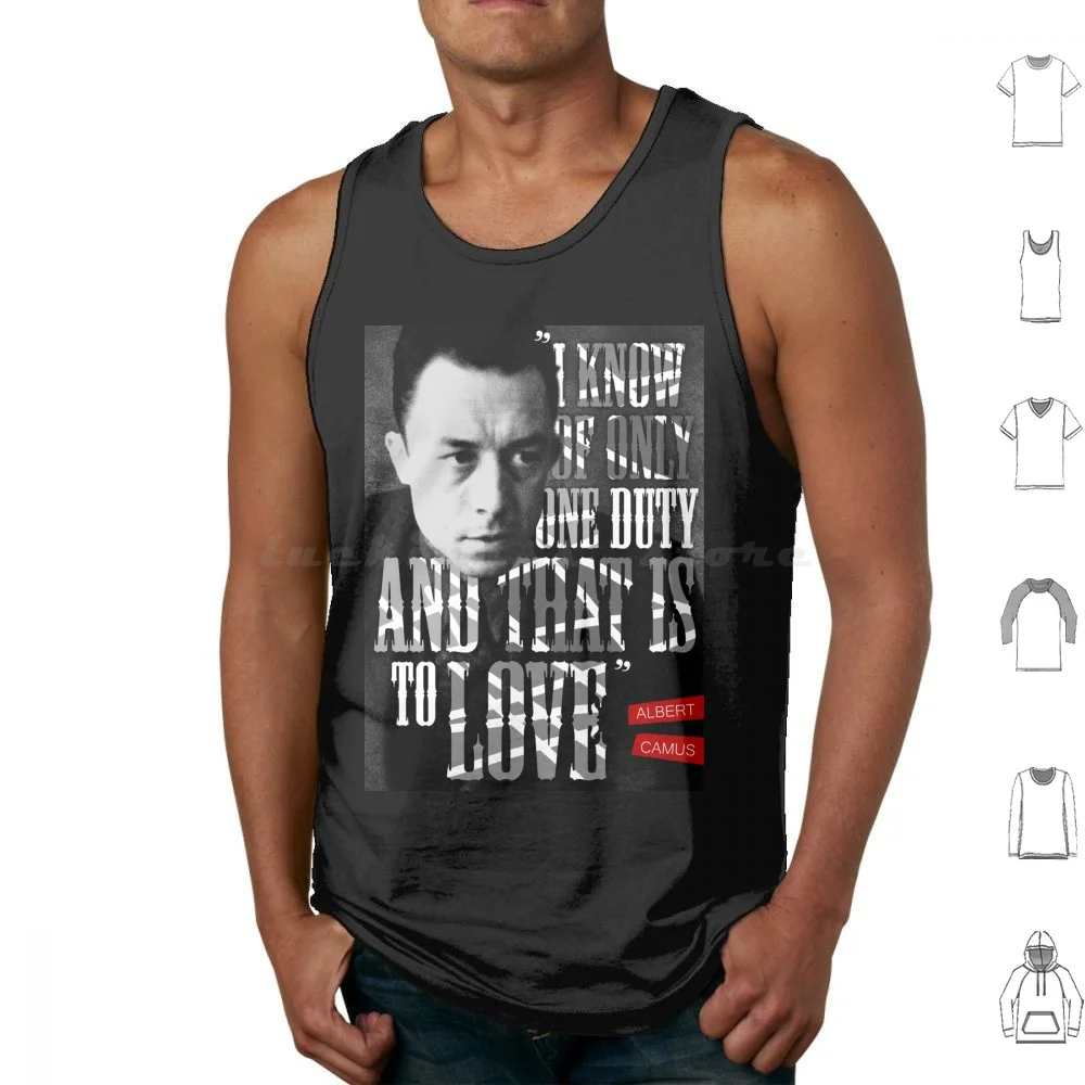 Albert Camus Quote Tank Tops Print Cotton Albert Camus Camus Books Reading Literary Book Nerd Book Worm Bookish Classics