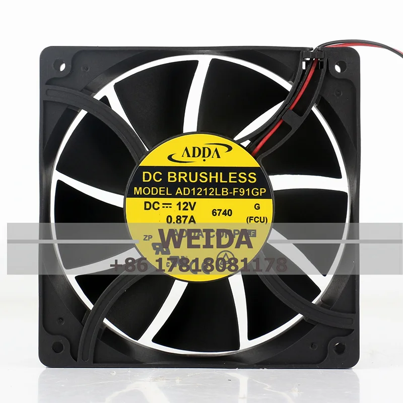 Chassis fan ADDA AD1212LB-F91GP DC12V 0.87A 12038 12CM Large air cooling fan 120 x 120 x 38MM