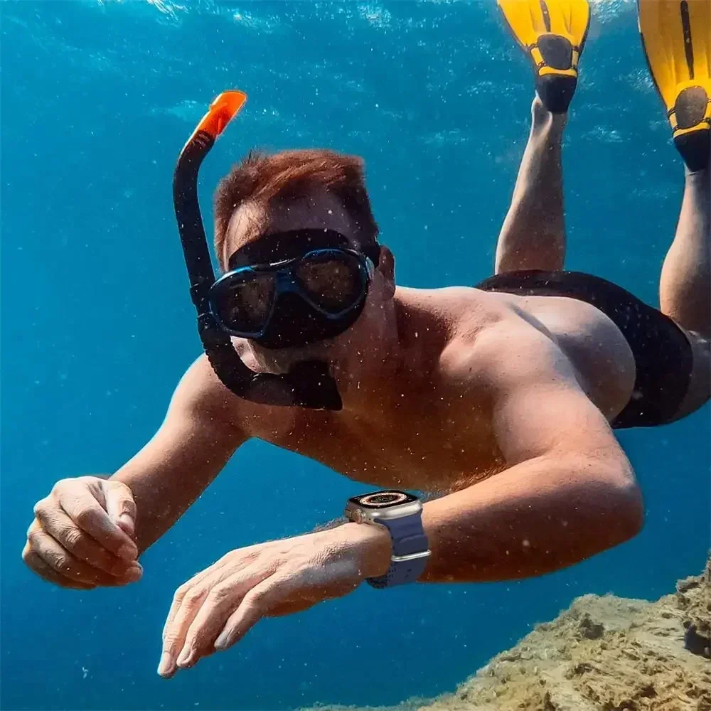 Cinturino Ocean per cinturino Apple Watch Series Ultra 9 8 7 6 5 4 3 SE Bracciale iWatch Correa 42/44/45/49mm Sostituisci cinturino sportivo