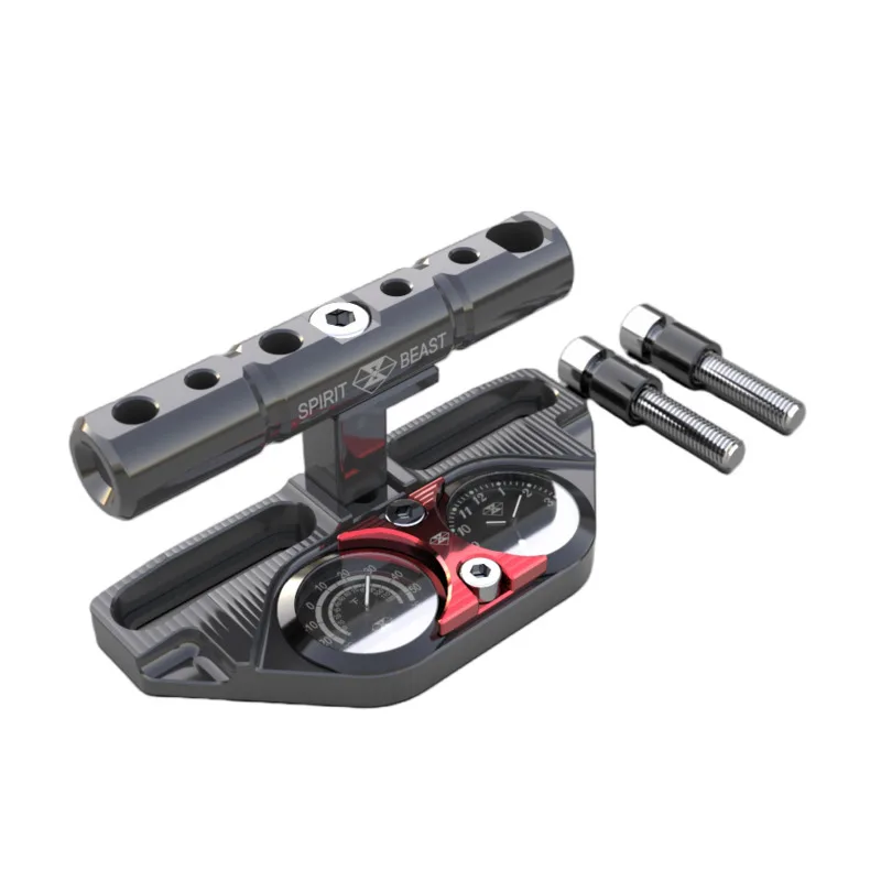 Motorcycle Multi Function Extension Bar Time / Temperature Integration Universal ( Mounting Distance 37-100mm )