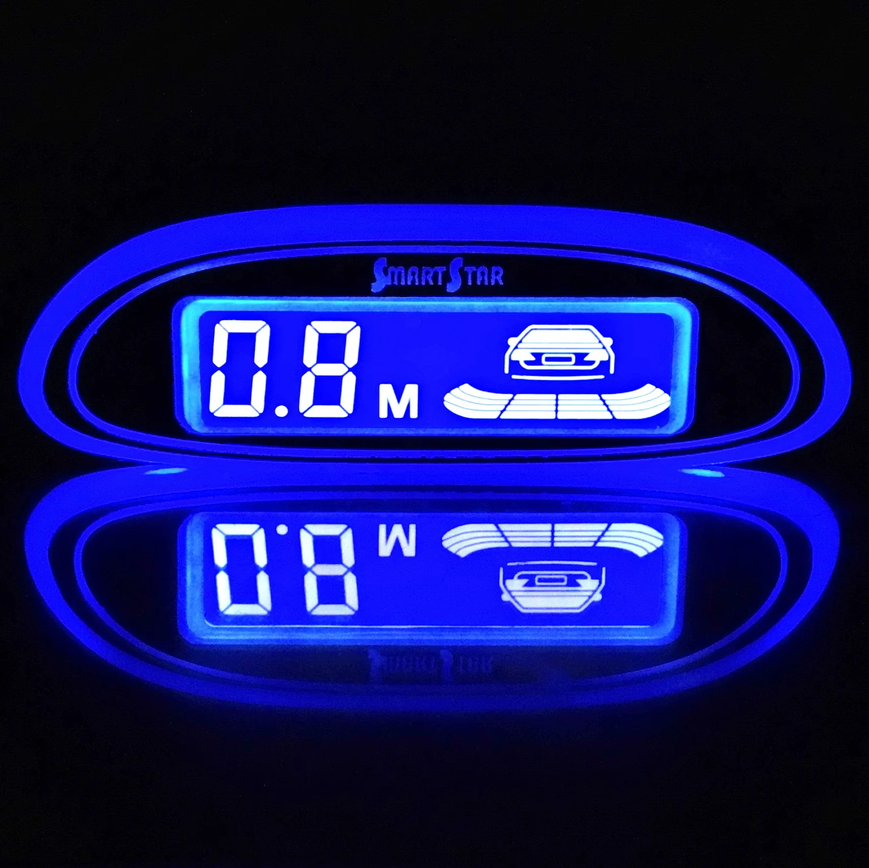 LCD8-E Parking Sensor for Car Rear View Backup Radar with LCD Display Voice and Beep Alert English Russian Language Support