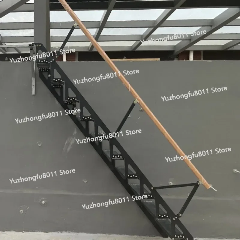 

Side Wall To Wall Folding Staircase To Wall, Home Loft Special Ladder, Retractable Loft Indoor Apartment Staircase