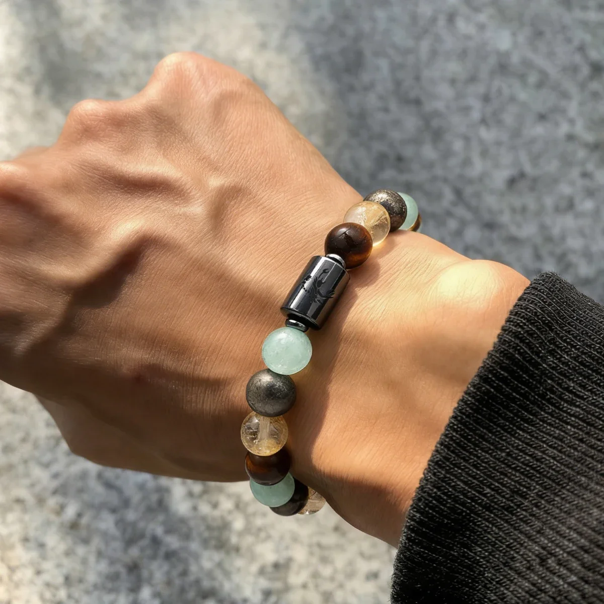 Zodiac Natural Healing Yellow Crystal Money Success Energy Stone Bracelet Leo Virgo Bracelet Waterproof Jewelry Good Luck Gift