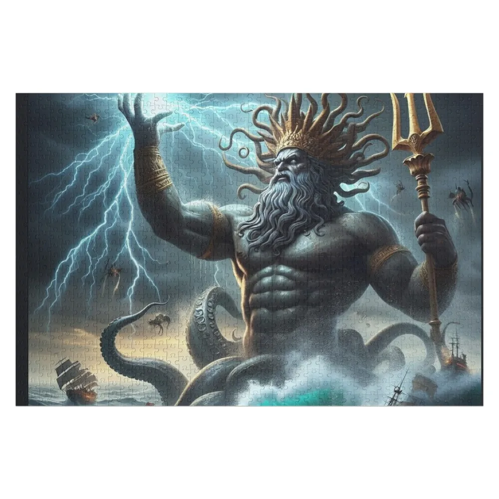 

Poseidon repelling the attack of warships Jigsaw Puzzle Woodens For Adults Custom Gift With Photo Puzzle