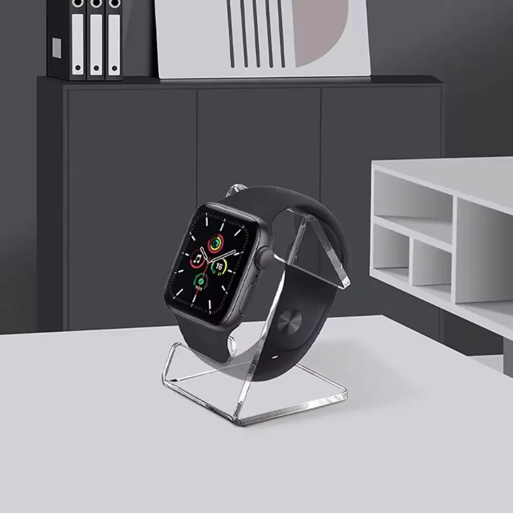 Suporte de rack de exibição de relógio transparente organizador acrílico relógio jóias pulseira expositor claro embalagem de jóias
