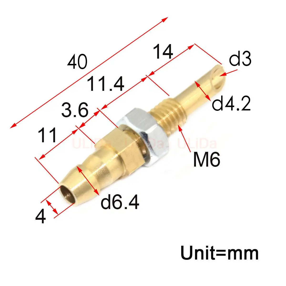 2PCS Rc Boat Motor ESC 4mm Cooling System M6 Water Pick Up Inlet Nipple M6 Nozzle for RC Boat MONO ECO Racing Speedboat