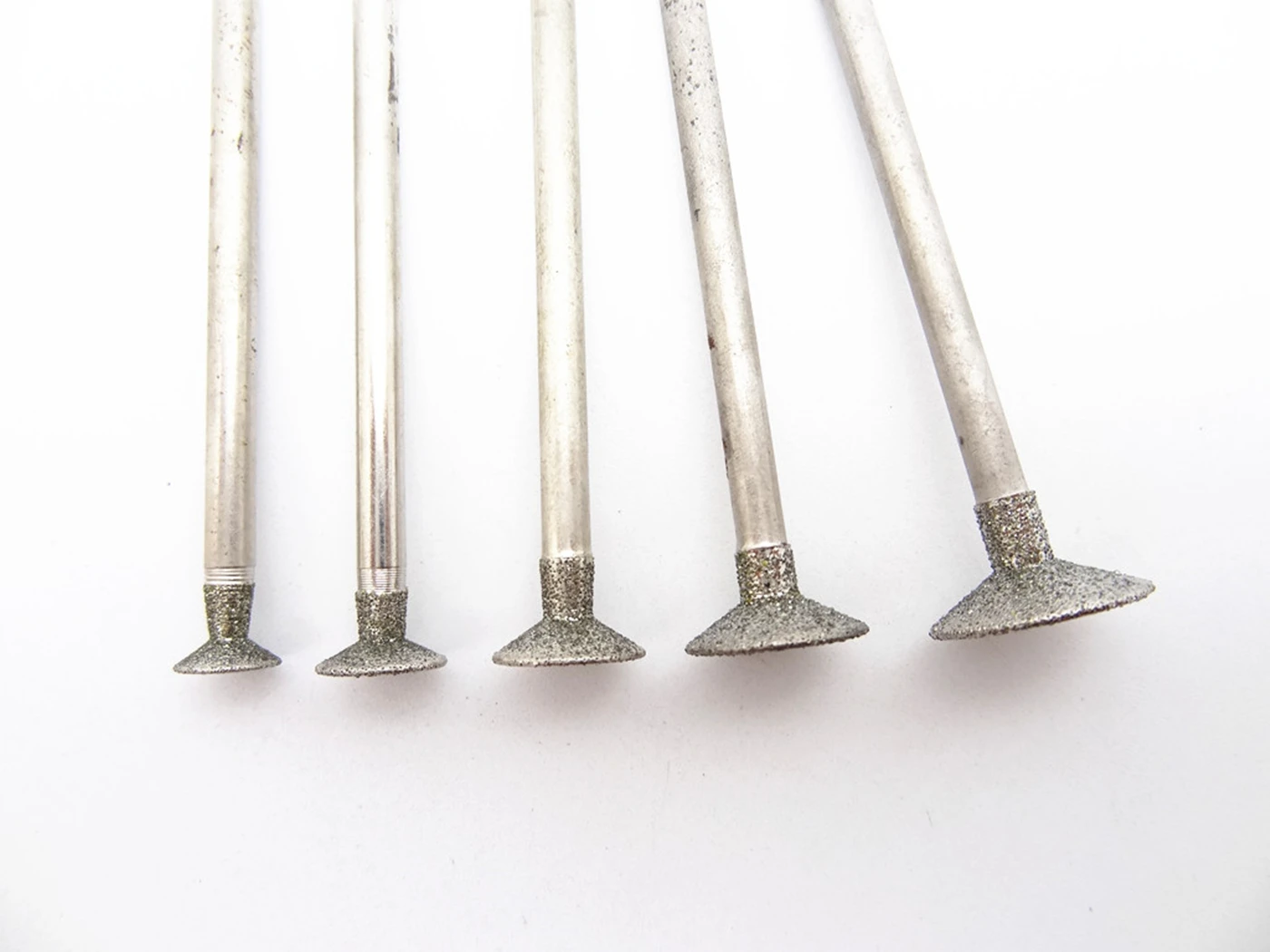 5/10/20 Pcs Diamond Grinding 4MM Shank Head Burrs Bits 8mm to 16mm Rotary Tools Jade Stone Carving Polishing Engraving Tools