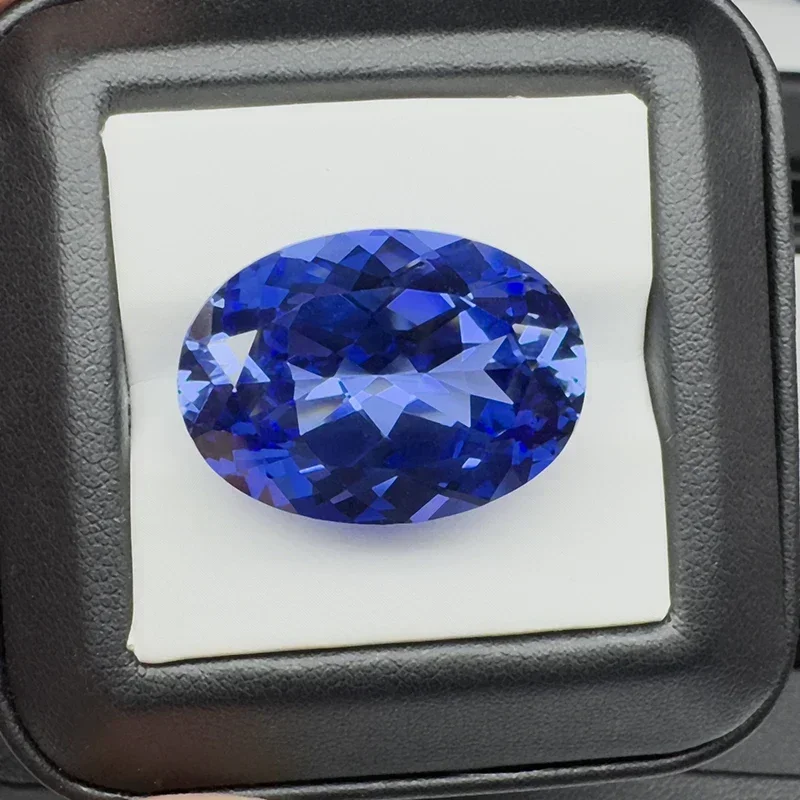 Afbeelding 4: NIEUWE Lab Grown Sapphire Royal Blue Oval Cut 15x20mm VVS1 Edelsteen voor het maken van doe-het-zelf-sieraden met AGL-certificaat