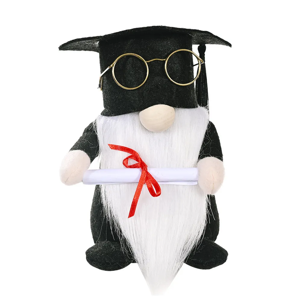 

1Pcs Graduation Gnome Ornament Cloth Material Exquisite Glasses Lovely Decor for Graduation Party Gift Classmates