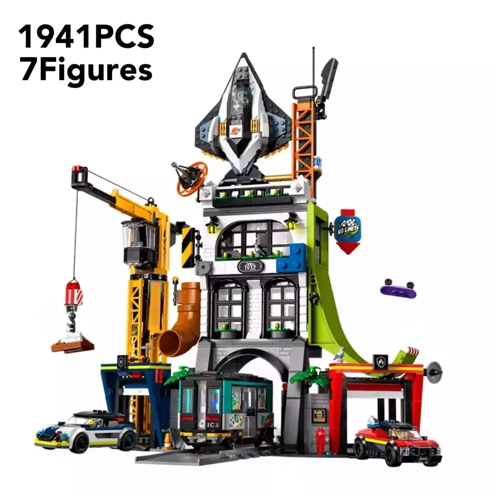 New  60473 Modern City Integrated Command Center Model Building Block Brick 1941pcs For Children Christmas Birthday Gifts