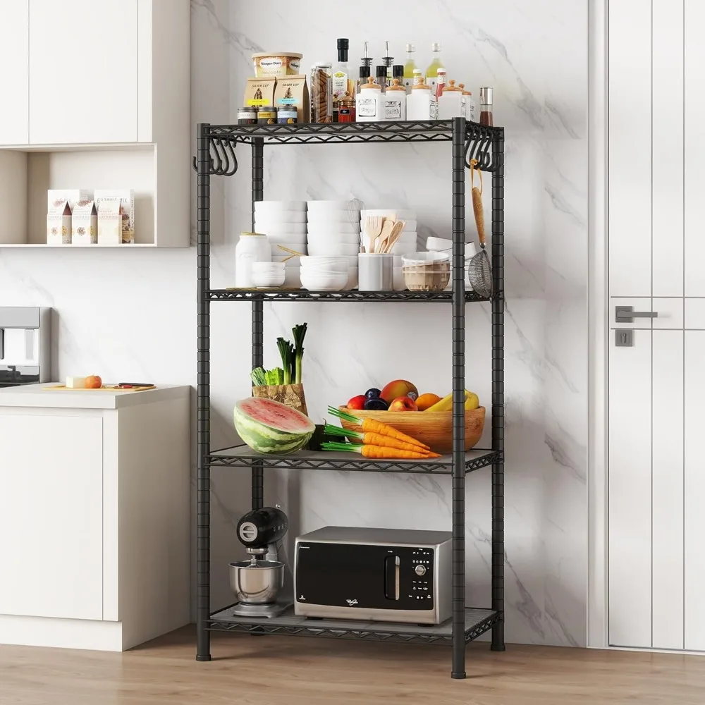 

Shelving Unit with Shelf Liners,NSF Certified, Adjustable, Steel Organizer Wire Rack, for Kitchen and Garage