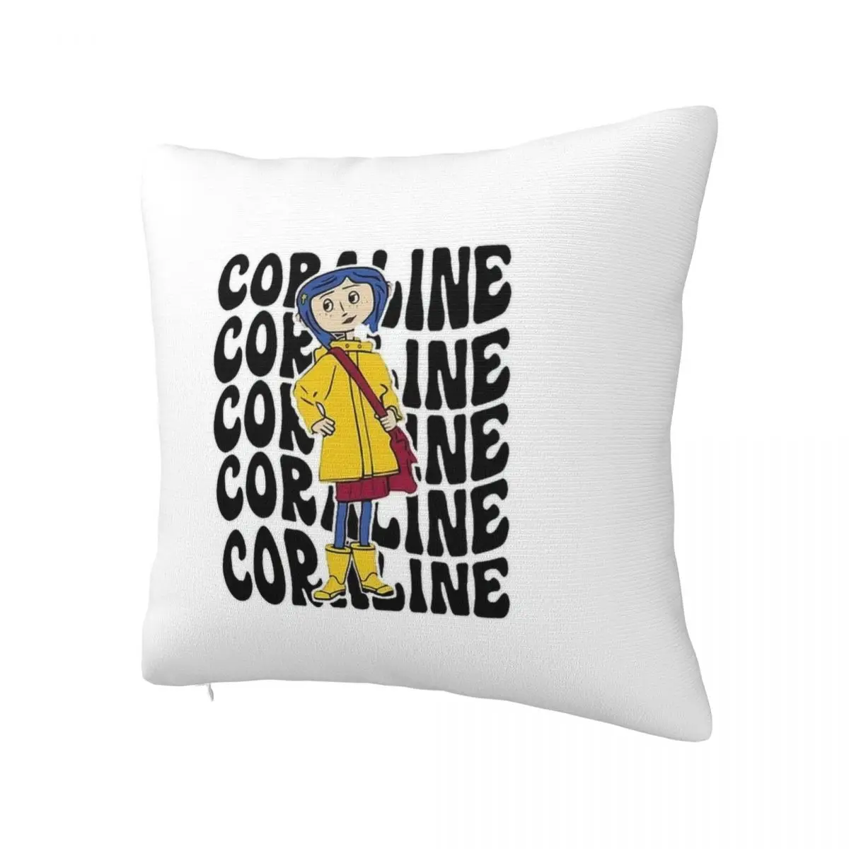 Coralined Caroline Anime Square Pillow Square Pillow White Square pillow