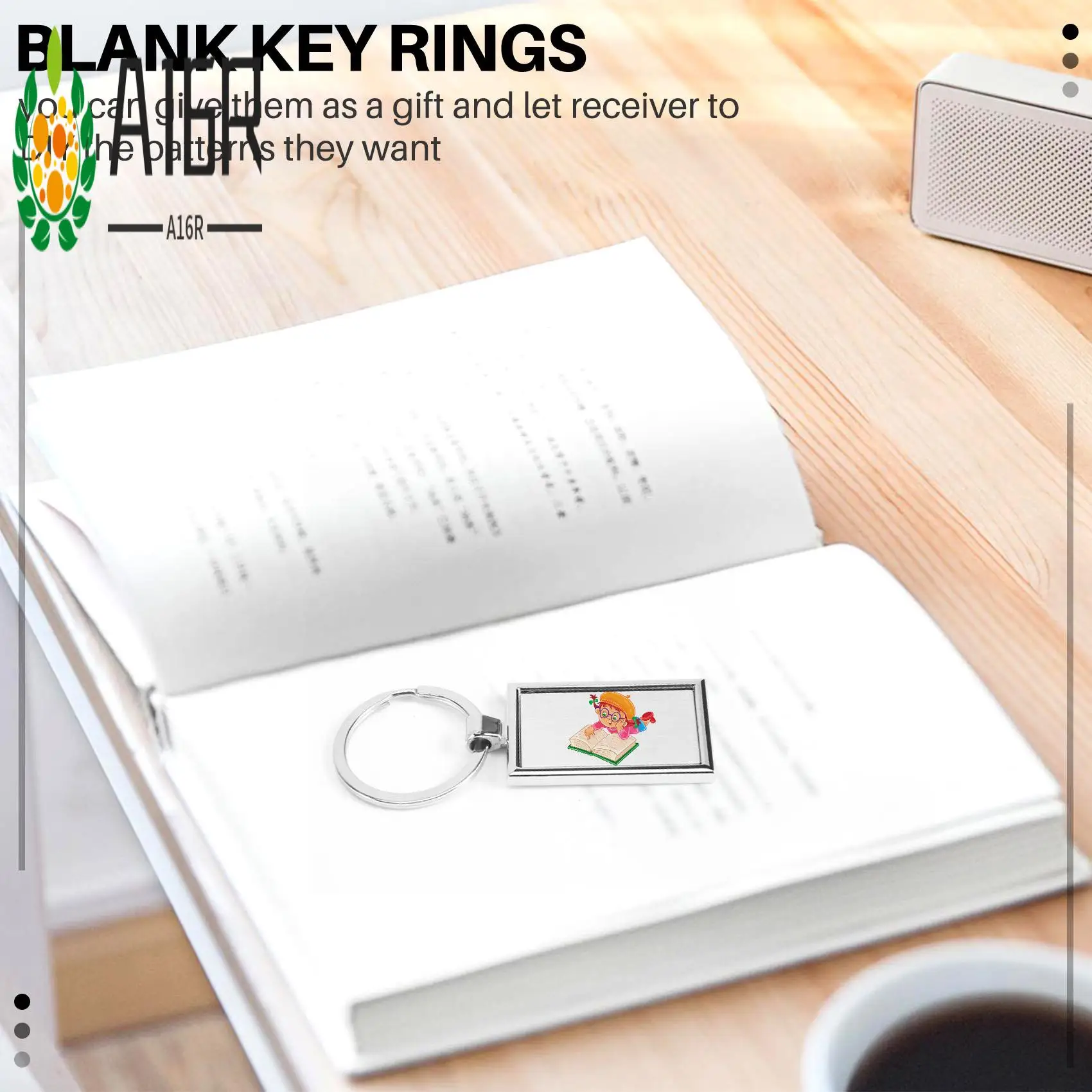 

A16R-12 Pieces Sublimation Blank Keychain Rectangle Metal Heat Transfer Keychain Blank Key Rings For DIY Crafts Supplies