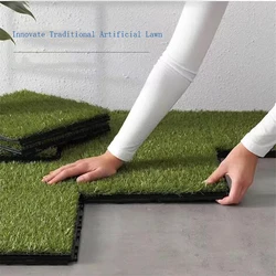 4pcs Outdoor Simulated Lawn Floor Courtyard Balcony Turf Floor Renovation Splicing Floor Mat