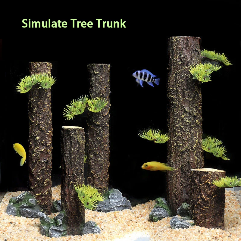 Fish Tank Resin Sinking Wood Aquarium Simulation Tree Trunk Driftwood Aquatic Plant Water Grass Tank Rainforest Landscaping Tree