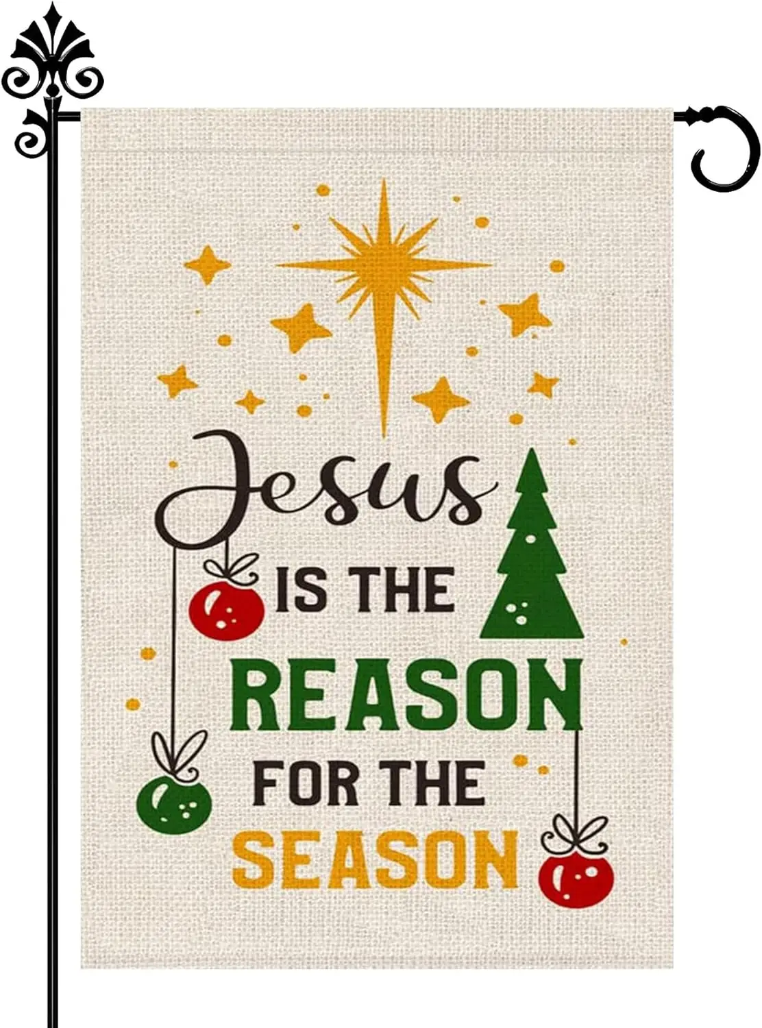 Jesus is a Seasonal Christmas Garden Flag 12x18 inch, Home Outdoor Patio Christmas Nativity Garden Flag Decoration -E LOI zzo