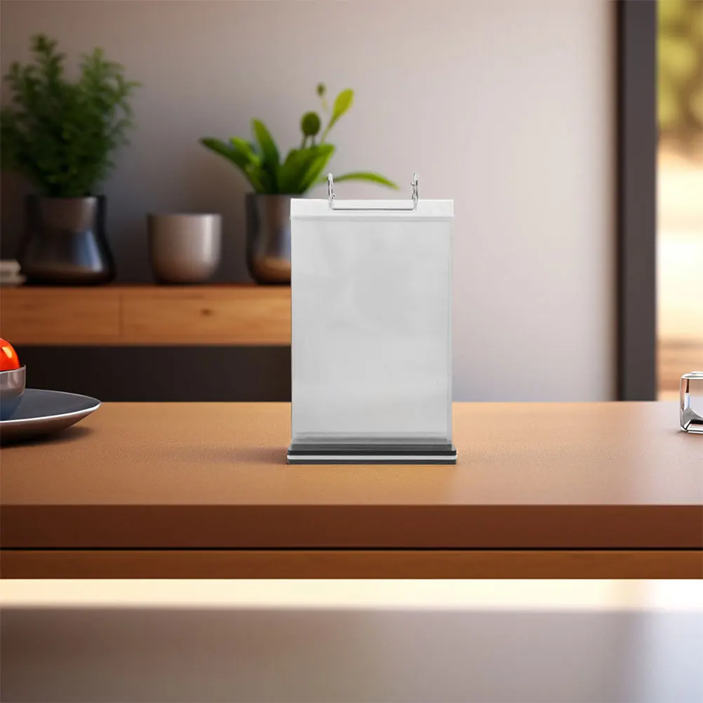 

2pcs Multi-Page Flip Menu Display Stand For Restaurants Bars Detachable Tabletop Advertising Menu Holder Transparent Pp Acrylic