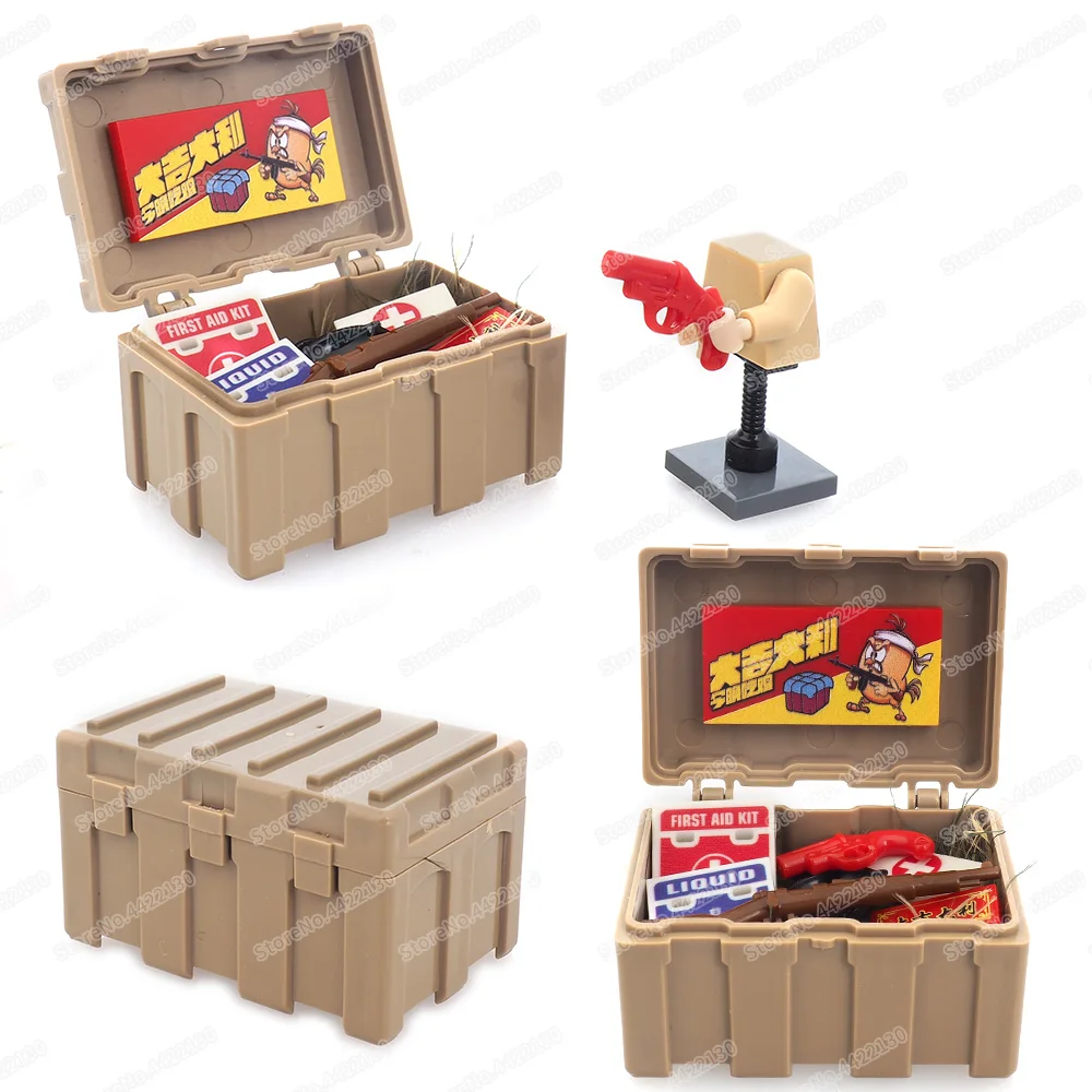 Jedi Survival Boxs Building Block Moc Soldier Figures Treat Bag Camouflage Clothes Weapons WW2 Supply Model Child Gifts Boy Toys