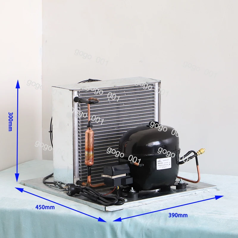

668W Mini Compressor Unit - Custom Refrigeration System for Fridges/Freezers, Condenser with Cooling Fan, Compact Cooling Unit