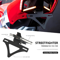For DUCATI Streetfighter V4 V4S Panigale V2 License Plate Holder Integrated LED Turn Signal Light Tail Tidy Fender Eliminator