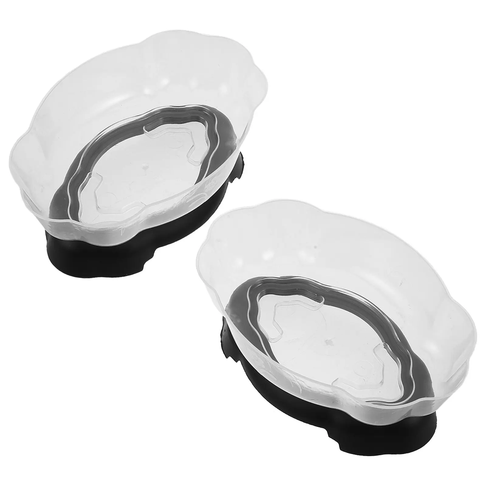 2Pcs Clear Lotus Bowl Planter Transparent Flower Pot for Water Lilies Hydroponic Plant Container Indoor Office Balcony - view 2