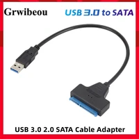 Cable SATA a USB 3.0, adaptador USB 2.0 a SATA, hasta 6 Gbps, compatible con disco duro externo HDD SSD de 2,5 pulgadas, cable SATA III de 22 pines