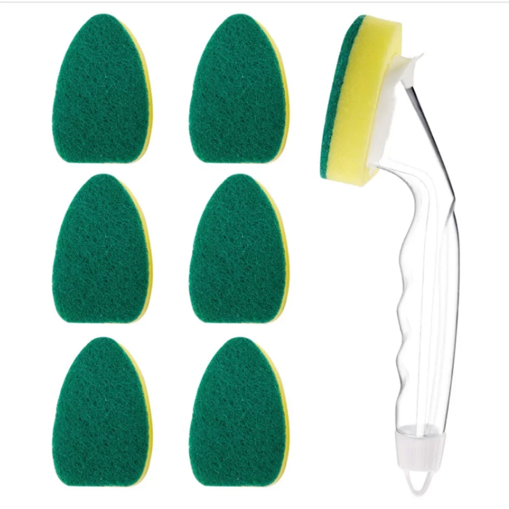 

Kitchen Cleaning Brush Utensils Cleaner Press Type Non-Stick Oil for Kitchen Hydraulic Dishwashing Decontamination Tools Pot Art