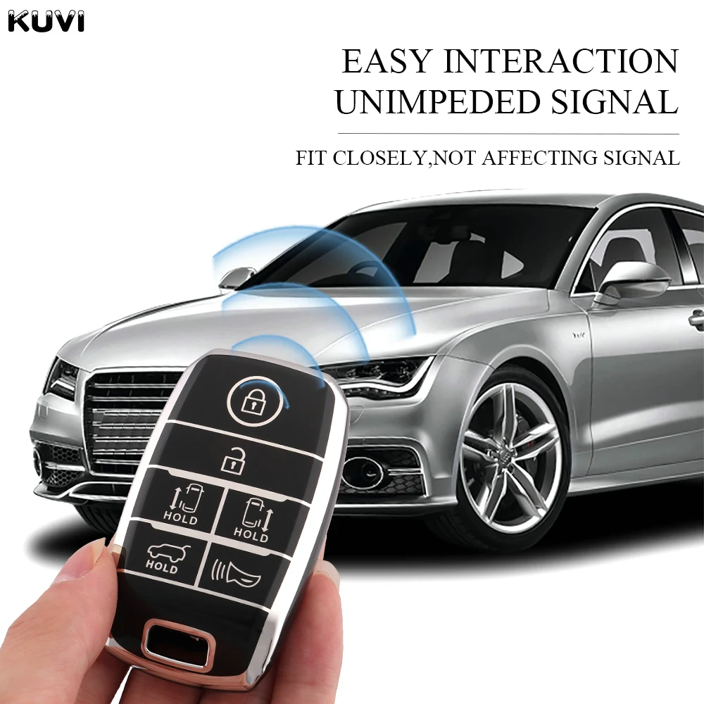6 Buttons TPU Car Remote Key Case Cover Fob For Kia New Sedona Grand Carnival Snugly Sorento L580 Kia Doule Carnival Accessories
