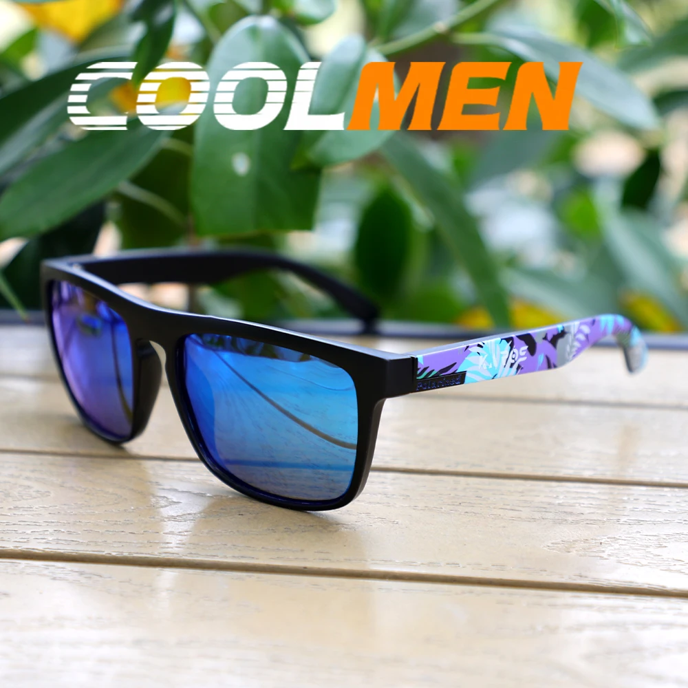 

COOLMEN Polarized Men Women Sunglasses Luxury Brand Designer Square Sport Sun Glasses Fashionable Driving Fishing UV400 Eyewear