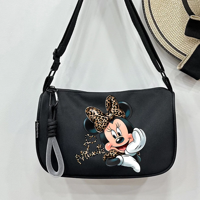 Neue Minnie Mouse Umhängetaschen für Frauen Süße Mädchen Handtaschen Disney Cartoon Gedruckt Tragetaschen Frauen Einkaufen Schulter Tasche