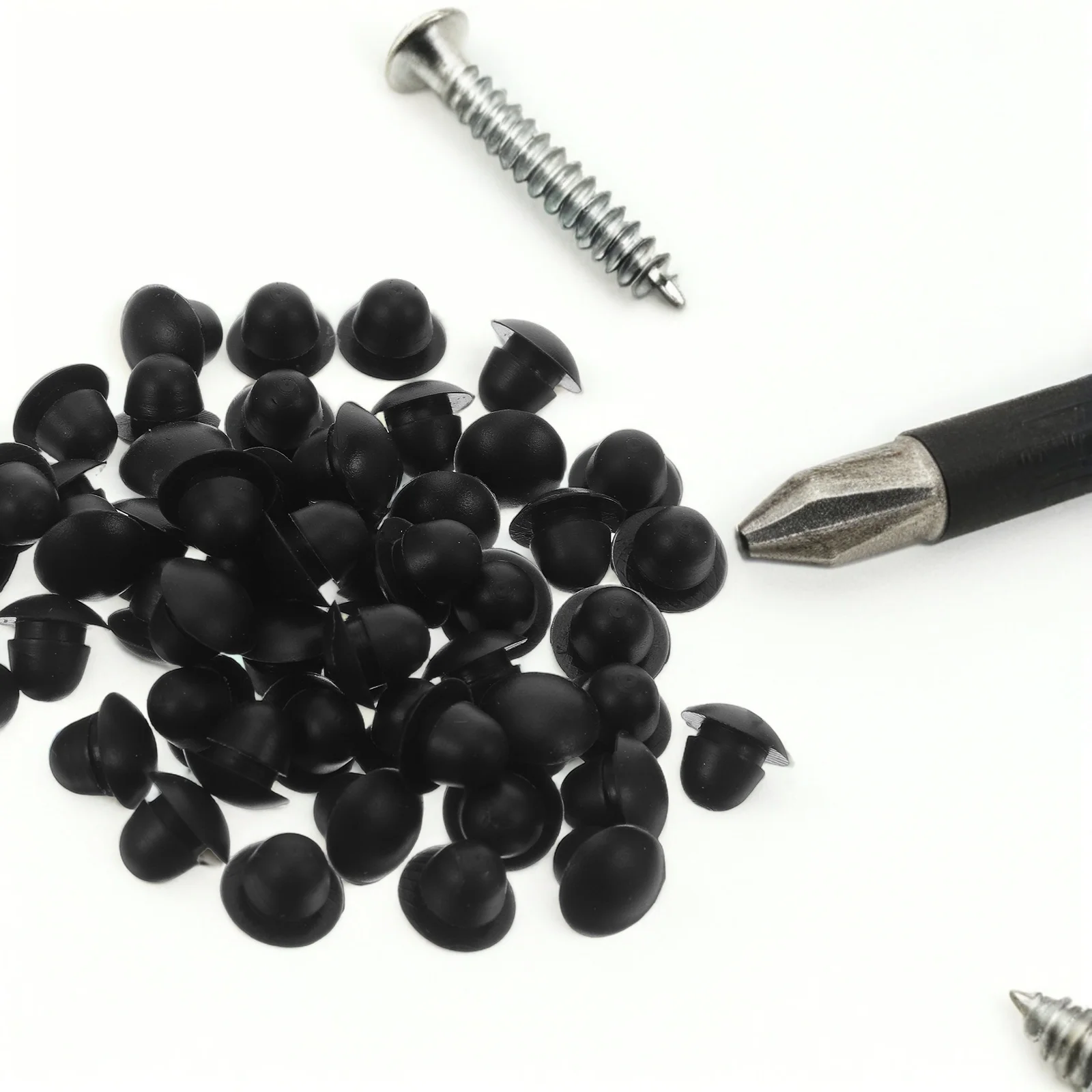 

100pcs Snap-In Silicone Plugs Waterproof Locking Hole Stoppers 6-6.5Mm Metal Tube Furniture Sealing Caps End Inserts Protective