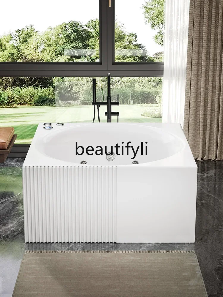 

Couple Double Acrylic Bathtub Integrated Forming Freestanding Surf Massage Adult Home0420
