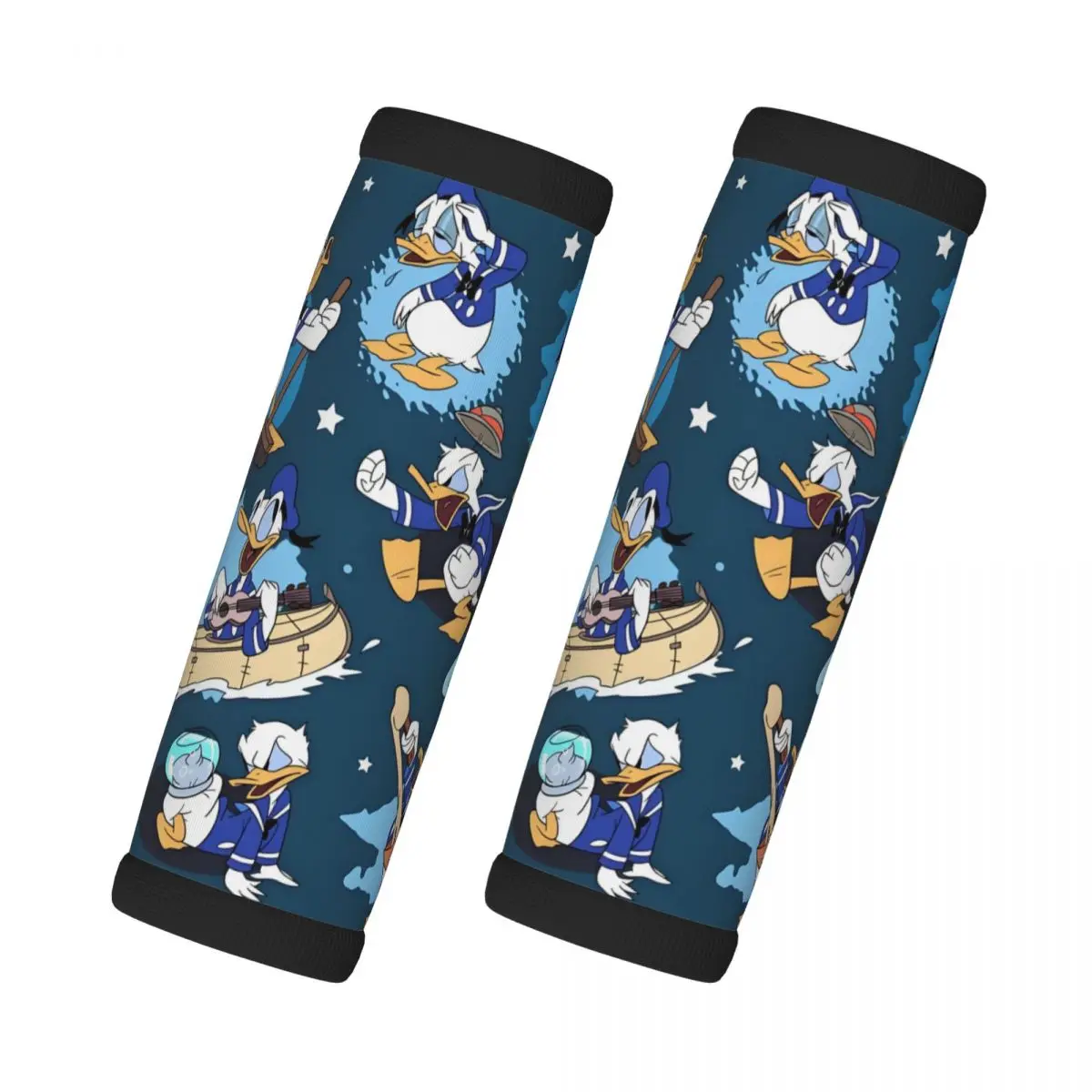 

Custom Donald Duck 2 Pcs Luggage Handle Wrap For Door Handle Funny Cartoon Suitcases Travel Accessories