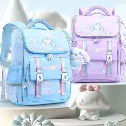 Sanrioed-mochila escolar de gran capacidad para niños, morral de hombro de dibujos animados para estudiantes, regalo de viaje para amigos, Cinnamoroll Anime