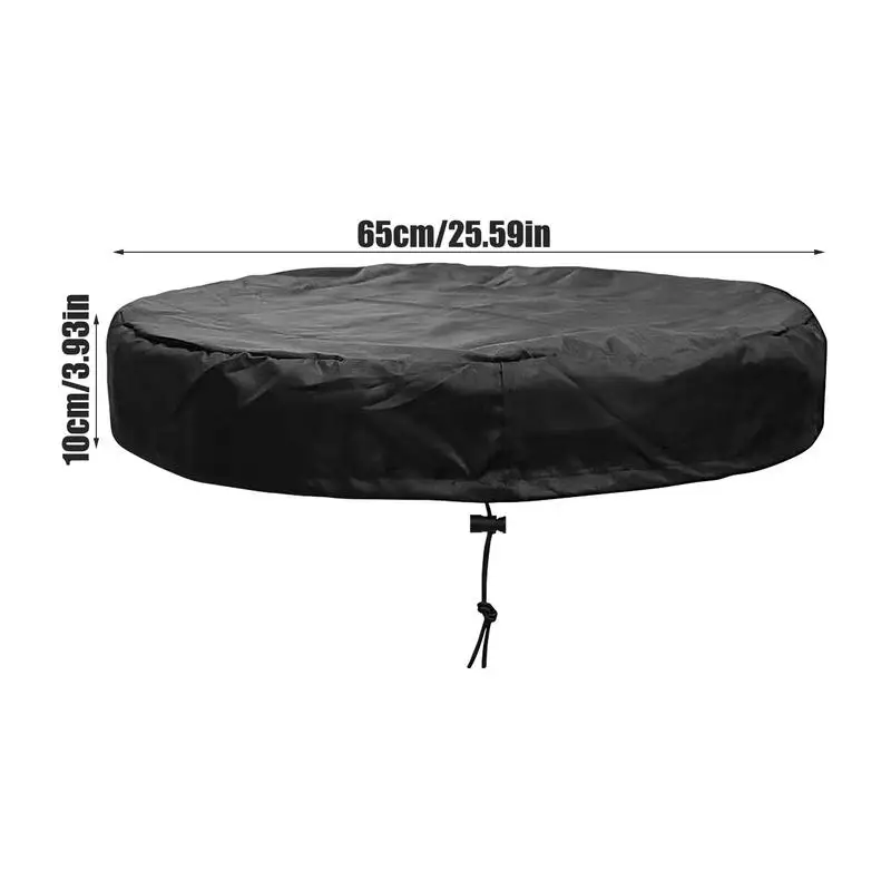 55 Gallon Barrel Lid Cover High-Density Nylon Oxford Fabric Covers with Drawstring 25.59 Inch Diameter Rain Barrel Cover