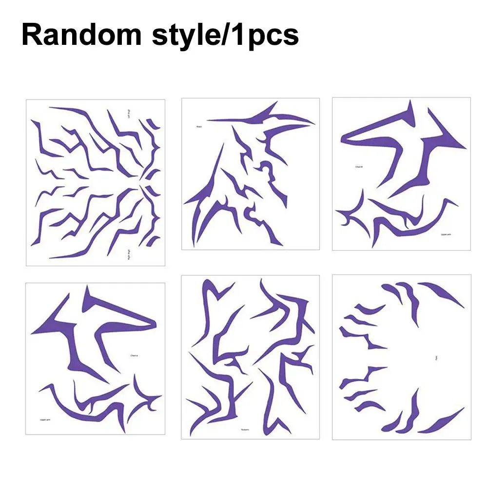 6 أنواع * 5 مجموعة الوشم المؤقت K-Pop Demon Hunters Rumi & Jinu للحفلات التنكرية والهالوين |   HUNTR/X & Saja تصاميم المحاصيل الحرة