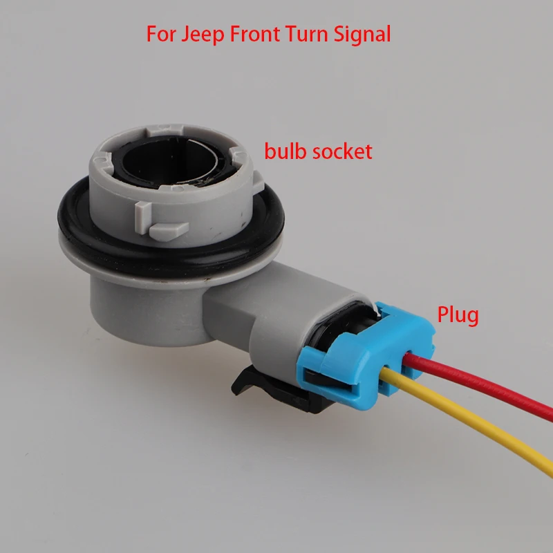 

1Pcs Car Lights Socket Cable Plug For Jeep Front Turn Signal Bulb Base Connector PY21W Lamp Holder Accessories