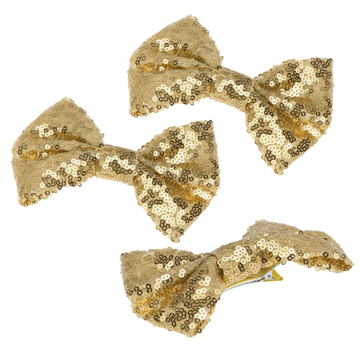 

3 шт., заколки для волос с бантом и блестками, прочные большие заколки для выступлений на сцене, повседневные аксессуары для волос