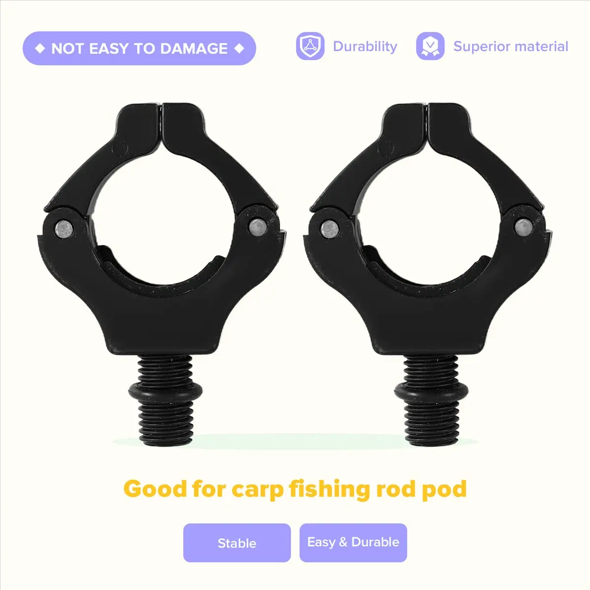 【CYBER MONDAY】2 Pcs Outdoor Clips Sticks Accessory Rest Nylon Rack Practical Carp Magnet Stand Fishing Rod Grip Gripper Pod Hold