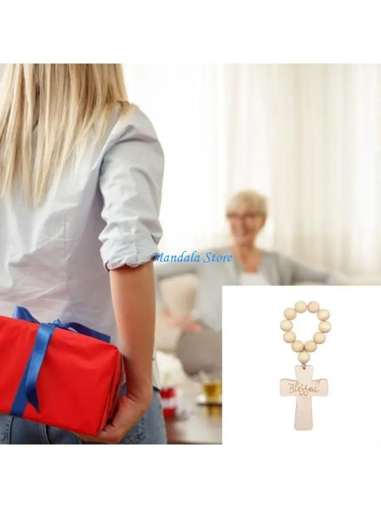 

U2JC Rosary Beads Crosses Pendants Communions Confirmation Gift Farmhouses Decors