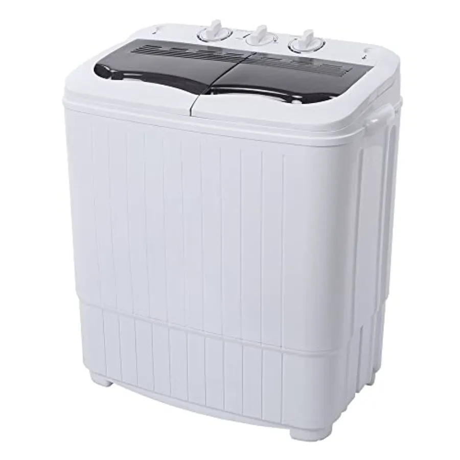 

Portable Washing Machine 15LBS Built-in Drain Pump Compact Mini Washer Machine Spin Combo Small Twin Tub Washer with Spin Cycle