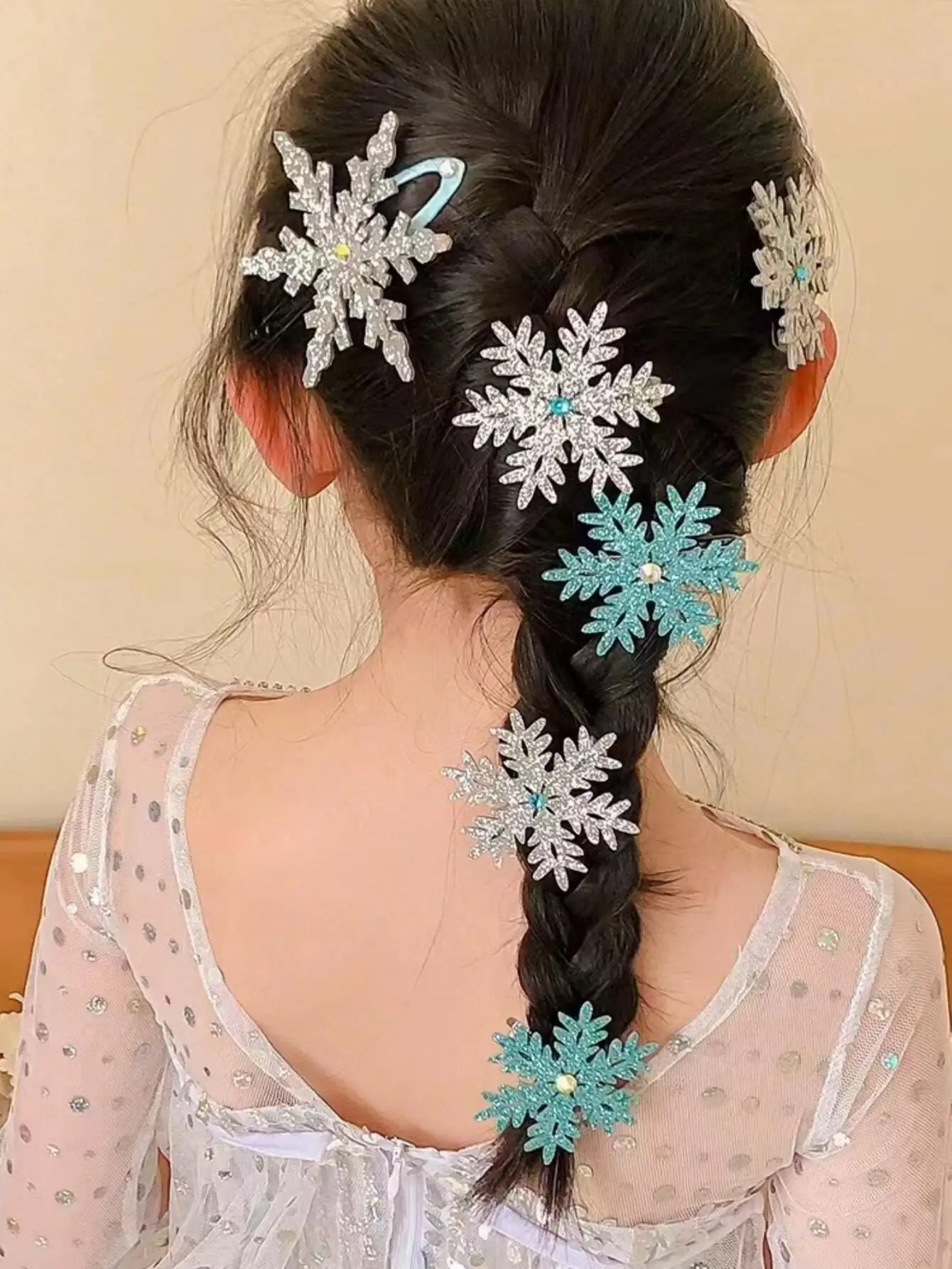 

8pcs/Set Girls' Fashion Snowflake Hair Clips