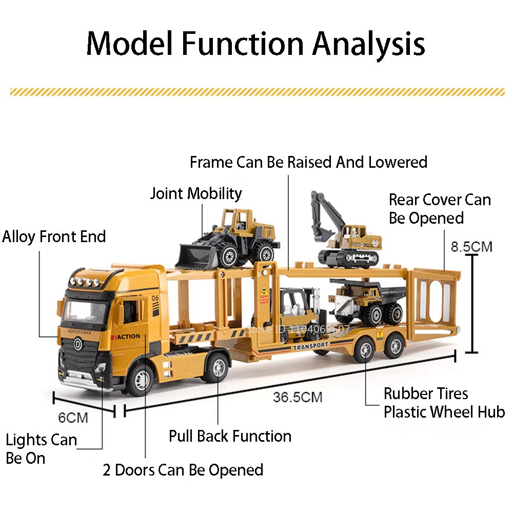 1:32 modèles de camions de Transport à deux étages jouets voitures en alliage moulé sous pression portes son ouvert lumière retirer jouets éducatifs pour enfants