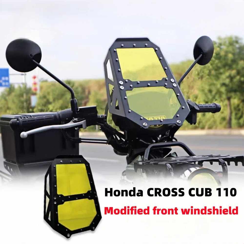 Suitable for Honda Cross Cub 110 Cub 110 Windshield Cc110 Modified Windshield High-Definition Transparent